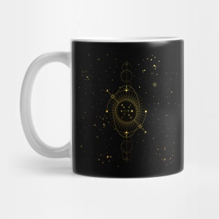 Cosmic Pisces Gold Texture Mug